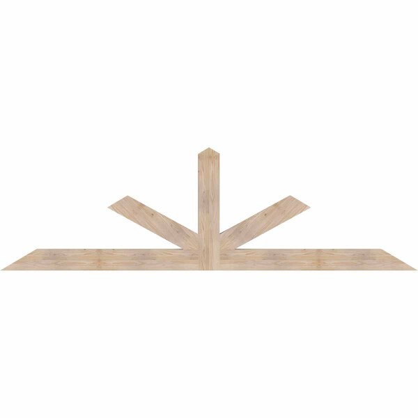 Ekena Millwork Saratoga Smooth Timber Gable Bracket, Douglas Fir, 108"W x 31 1/2"H x 3 1/2"D x 5 1/2"F, 7/12 Pitch GBW108X31X0406SAR00SDF - main